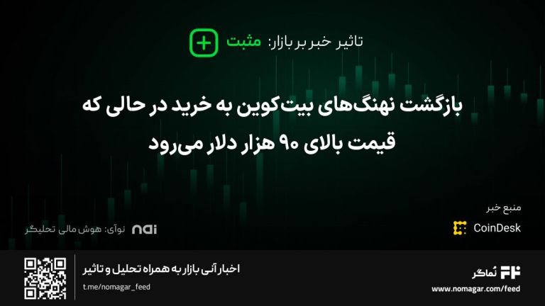 تصویر مرتبط با بازگشت نهنگ‌های بیت‌کوین به خرید در حالی که قیمت بالای ۹۰ هزار دلار می‌رود