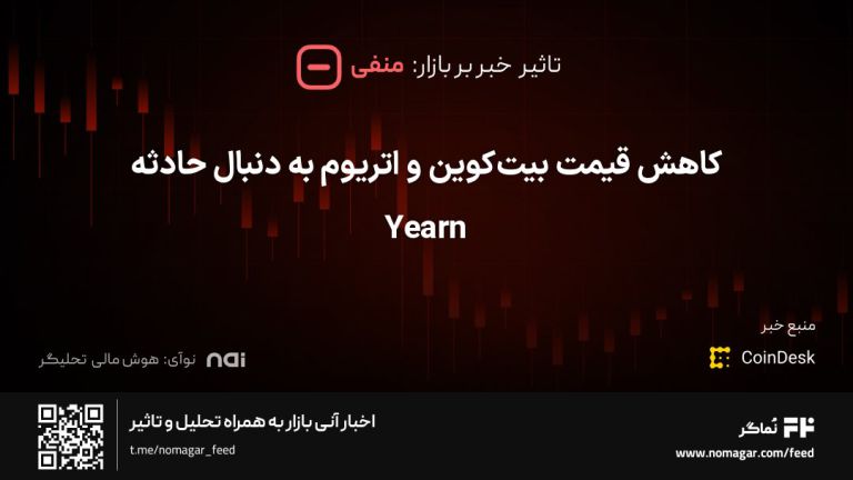 تصویر مرتبط با کاهش قیمت بیت‌کوین و اتریوم به دنبال حادثه Yearn