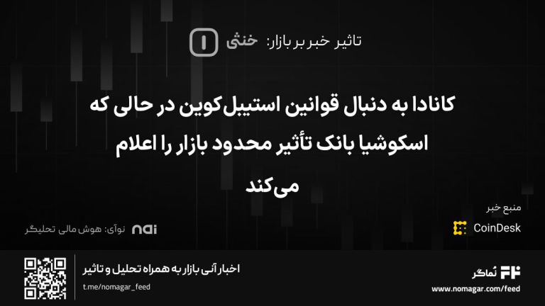 تصویر مرتبط با کانادا به دنبال قوانین استیبل‌کوین در حالی که اسکوشیا بانک تأثیر محدود بازار را اعلام می‌کند