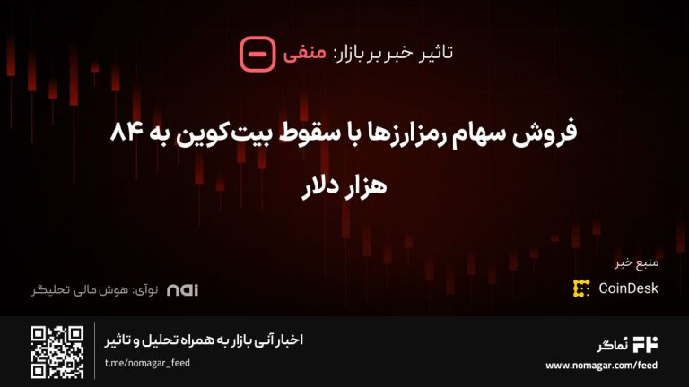 تصویر مرتبط با فروش سهام رمزارزها با سقوط بیت‌کوین به ۸۴ هزار دلار