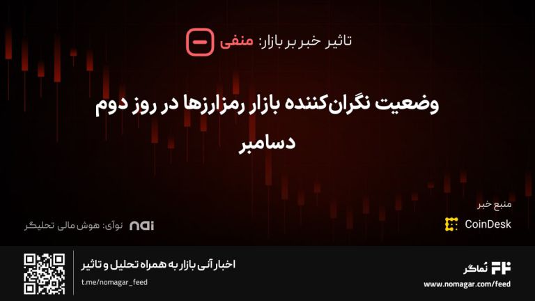 تصویر مرتبط با وضعیت نگران‌کننده بازار رمزارزها در روز دوم دسامبر
