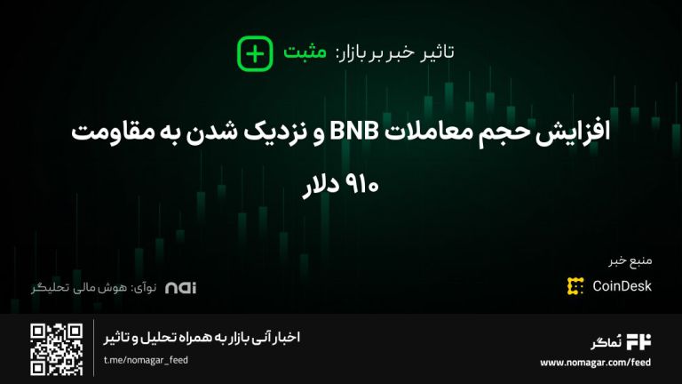 تصویر مرتبط با افزایش حجم معاملات BNB و نزدیک شدن به مقاومت 910 دلار