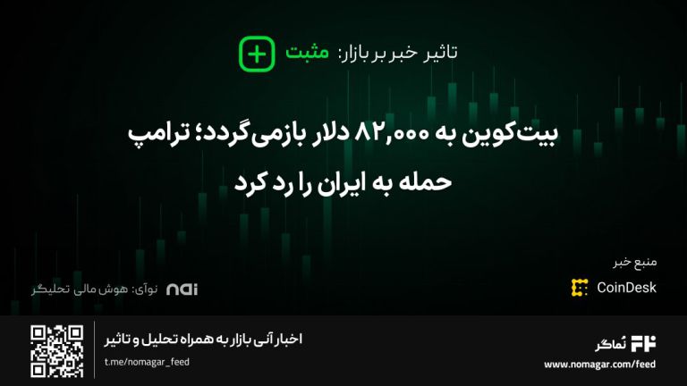 تصویر مرتبط با بیت‌کوین به ۸۲,۰۰۰ دلار بازمی‌گردد؛ ترامپ حمله به ایران را رد کرد