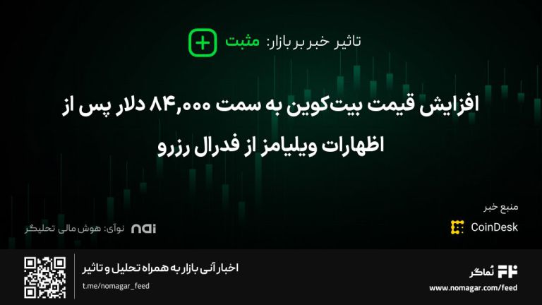 تصویر مرتبط با افزایش قیمت بیت‌کوین به سمت ۸۴,۰۰۰ دلار پس از اظهارات ویلیامز از فدرال رزرو