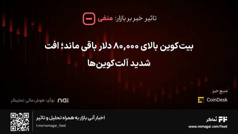 تصویر مرتبط با بیت‌کوین بالای ۸۰,۰۰۰ دلار باقی ماند؛ افت شدید آلت‌کوین‌ها